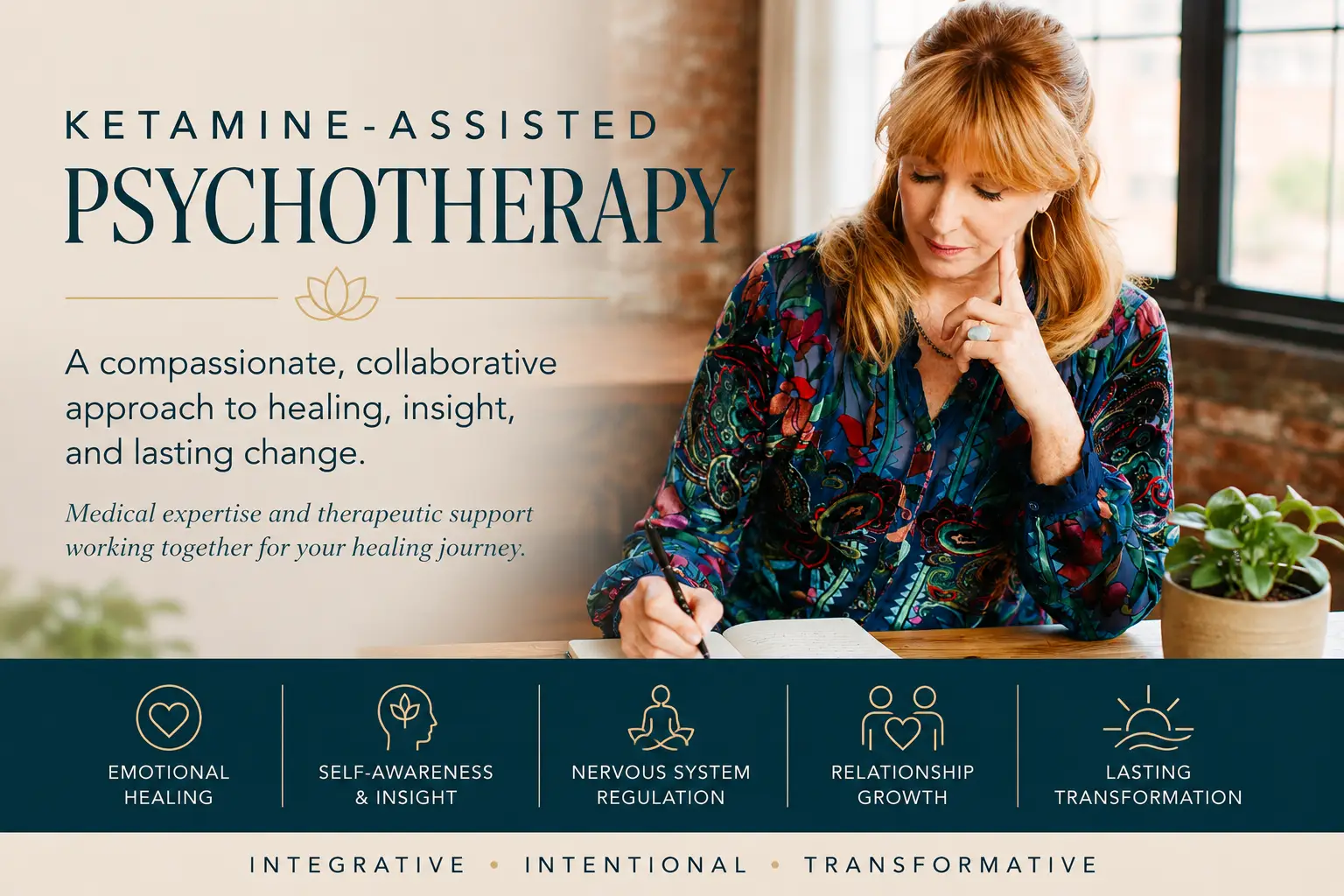 Susan Regan, MFT providing Ketamine-Assisted Psychotherapy (KAP) to support emotional healing, self-awareness, and lasting personal growth.
